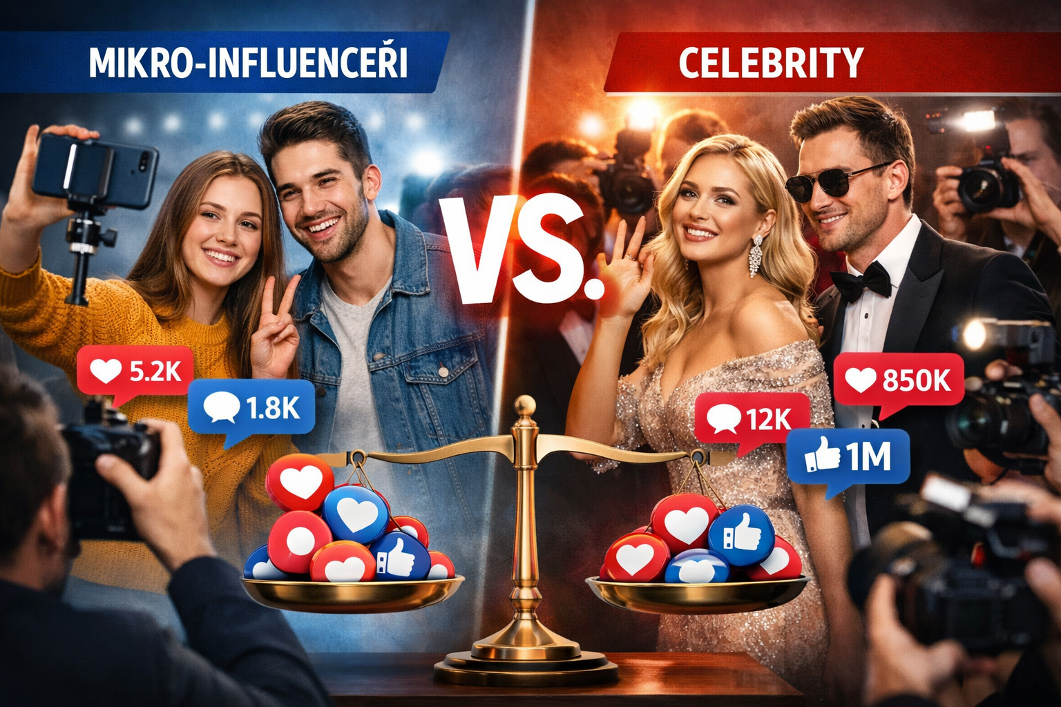 Mikroinfluenceři vs. celebrity
