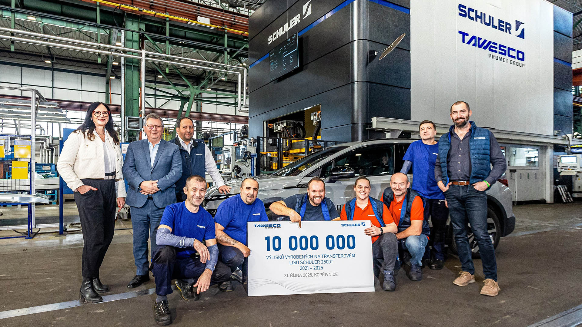Tawesco slaví významný milník: desetimiliontý výlisek jeho nejvýkonnější linky míří do Škody Elroq