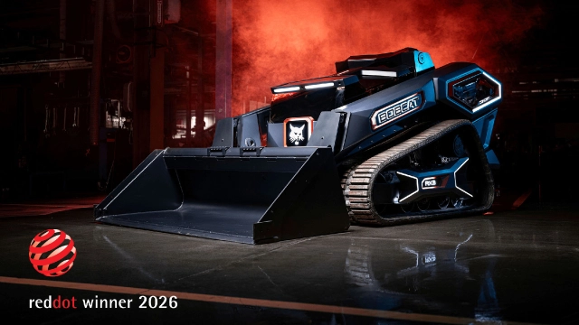 Aktuality - Nakladač bez předních hydraulických válců. Bobcat získal za koncept RogueX3 cenu Red Dot Award